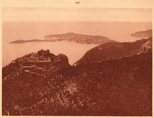 Panorama a Cap Ferrat při pohledu z Grande Corniche, Eze, 1930. od Unbekannt