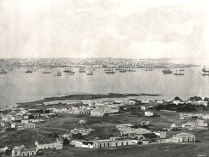 Panorama z kopce, Montevideo, Uruguay, 1895. od Unbekannt