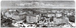 Panorama Chicaga z horní části radnice, USA, 1871 od Unbekannt