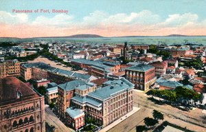 Panorama of the Fort, Bombay, Indie, počátek 20. století od Unbekannt
