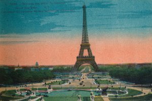 Panorama Jardins du Trocadéro a Eiffelova věž, Paříž, c1920 od Unbekannt