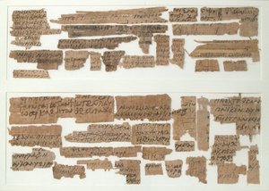 Fragmenty papyru, koptština, 7. století. od Unbekannt