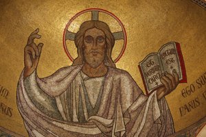 Paříž, Francie Pantokrator Kristus (ve slávě) v kostele Saint-Pierre-de-Montrouge, Paříž, Francie od Unbekannt