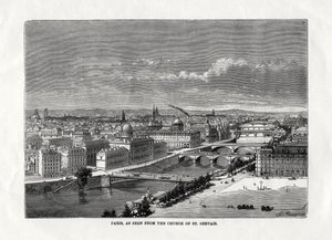 Paříž, jak je vidět z kostela St Gervais, Francie, 1879 od Unbekannt