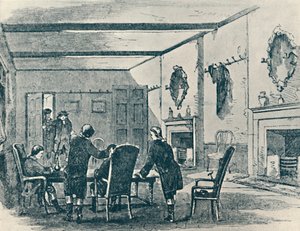 Parlor of the Three Crowns Inn, Lichfield, 1907 od Unbekannt
