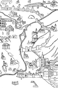 Část Říma. Z plánu nakresleného kolem roku 1475, 1935 od Unbekannt