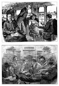 Cestující ve vlaku z Londýna do Glasgow, 1884 od Unbekannt