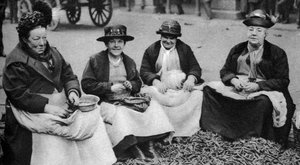 Loupání hrachu v Covent Garden, Londýn, 1926-1927 od Unbekannt