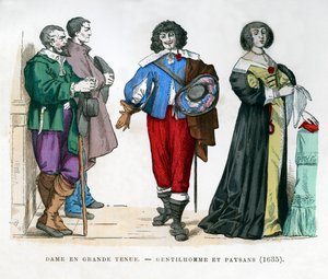 Sedláci, pán a dáma, 1635 1882-1884 od Unbekannt