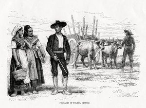 Rolníci z Toleda, Castilla-La Mancha, Španělsko, 1879 od Unbekannt