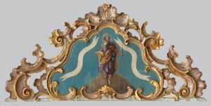 Pediment oltáře s postavou světce od Unbekannt