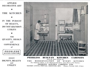 Jedinečné vestavěné kuchyňské skříňky, 1935 od Unbekannt
