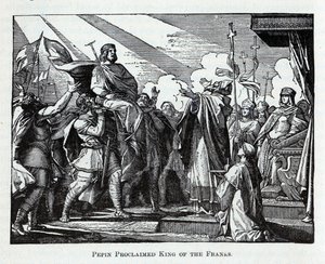 Pepin prohlášen králem Franků, 1882 od Unbekannt