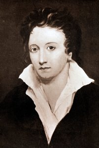 Percy Bysshe Shelley, anglický romantický básník, 19. století od Unbekannt
