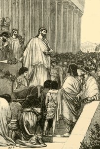 Perikles pronášel pohřební řeč nad Athéňany, 1890. od Unbekannt