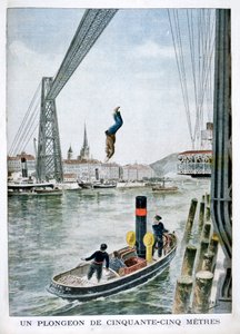 Osoba se vrhne 55 metrů od Portside, Rouen, 1901 od Unbekannt