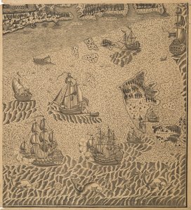Flotila Petra Velikého v Omega Bay, cca 1707 od Unbekannt