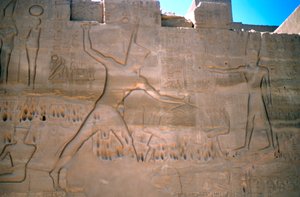 Faraon Seti, zajetí otroků, Luxor, Egypt od Unbekannt