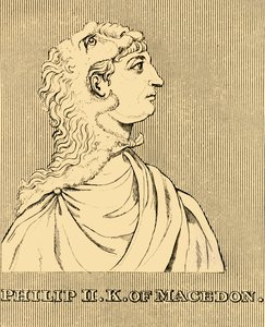 Filip II. Makedonský král, 382-336 př.nl, 1830. od Unbekannt