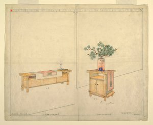 Piano Bench and Taboret, Henry J. Allen Residence, Wichita, KA, 1917 od Unbekannt