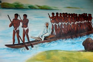 Pierre Savorgnan de Brazza maluje Brazzaville Kongo od Unbekannt