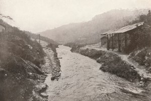 Pirahy Diversion: Pohled po proudu od vyústění tunelu. 1914. od Unbekannt