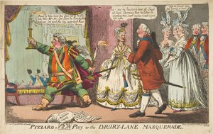 Pizzaro a New Play nebo Drury-Lane Masquerade, 11. června 1799. od Unbekannt