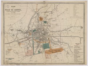 Mapa Rennes od Unbekannt