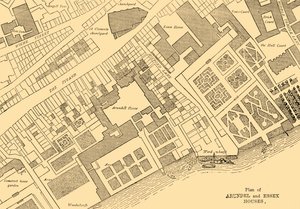 Plán Arundel a Essex Houses, 1881. od Unbekannt