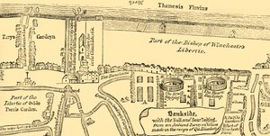 Plán Bankside, počátek sedmnáctého století, c1878. od Unbekannt