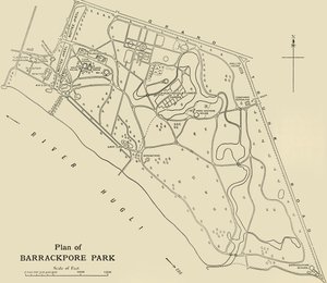 Plán parku Barrackpore, 1925. od Unbekannt