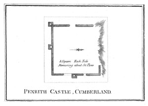 Plán hradu Penrith, Cumberland, konec 18. století od Unbekannt