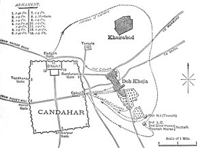 Plán Sortie z Candaharu, 16. srpna 1880, c1880 od Unbekannt