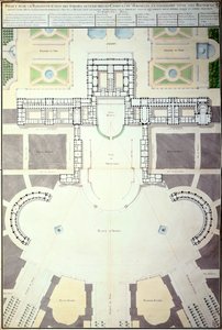 Plány proměny Versailles, Francie, 1780 od Unbekannt