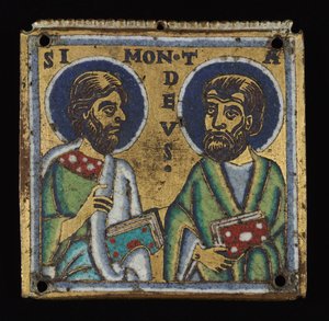 Dvojice plaket: Simon a Tadeáš a Tomáš a Matouš, c. 1160. od Unbekannt