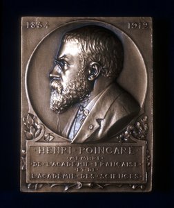 Plaketa připomínající smrt Henriho Poincareho, francouzského matematika, 1912 od Unbekannt