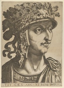 Deska 11: Titus Vespasianus při pohledu doprava, z „Dvanáct Caesarů“, 1610-40. od Unbekannt