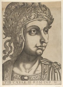 Deska 3: Tiberius otočený doprava, z 