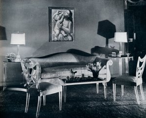 Nábytek z plexiskla v interiéru 40. let, 1941 od Unbekannt