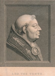 Papež Lev X 1475-1521, narozen jako Giovanni di Lorenzo de Medici, c1830 od Unbekannt