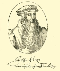 Portrét a podpis Johna Knoxe, c1550-1560, 1890. od Unbekannt