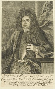 Portrét hraběte Feodora Alexejeviče Golovina 1650-1706, 1706. od Unbekannt