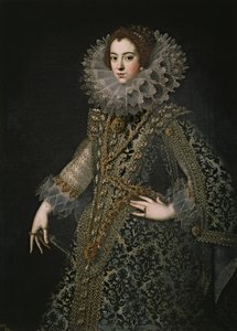 Portrét Alžběty Francouzské 1602-1644, manželka španělské královny, c. 1620 od Unbekannt