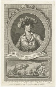 Portrét Jean Bart 1650-1702, 1694. od Unbekannt