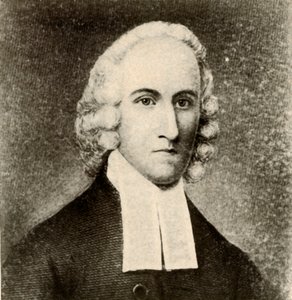 Portrét Jonathana Edwardse, v obyčejném kabátě a páskách presbyteriánského duchovního, c1750, 1937. od Unbekannt