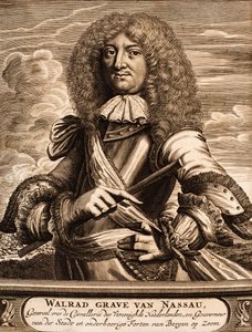 Portrét prince Walrada z Nassau-Usingenu 1635-1702 Od: Scéna války, 1675. od Unbekannt