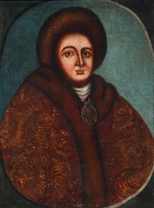 Portrét carevny Evdokije Fjodorovny Lopukhinové 1669-1731, manželky ruského cara Petra I. od Unbekannt