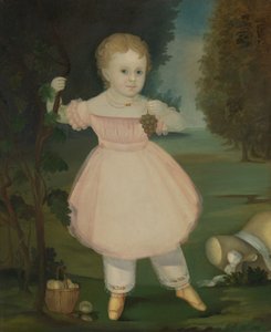 Portrét holčičky sbírající hrozny, 1840-50.