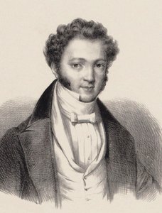 Portrét pianisty a skladatele Ignaze Moschelese 1794-1870 , od Unbekannt