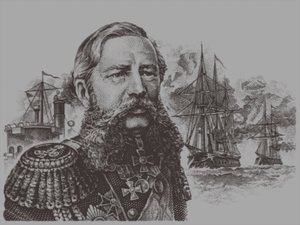 Portrét admirála Grigorije Ivanoviče Butakova 1820-1882, 20. stol. od Unbekannt